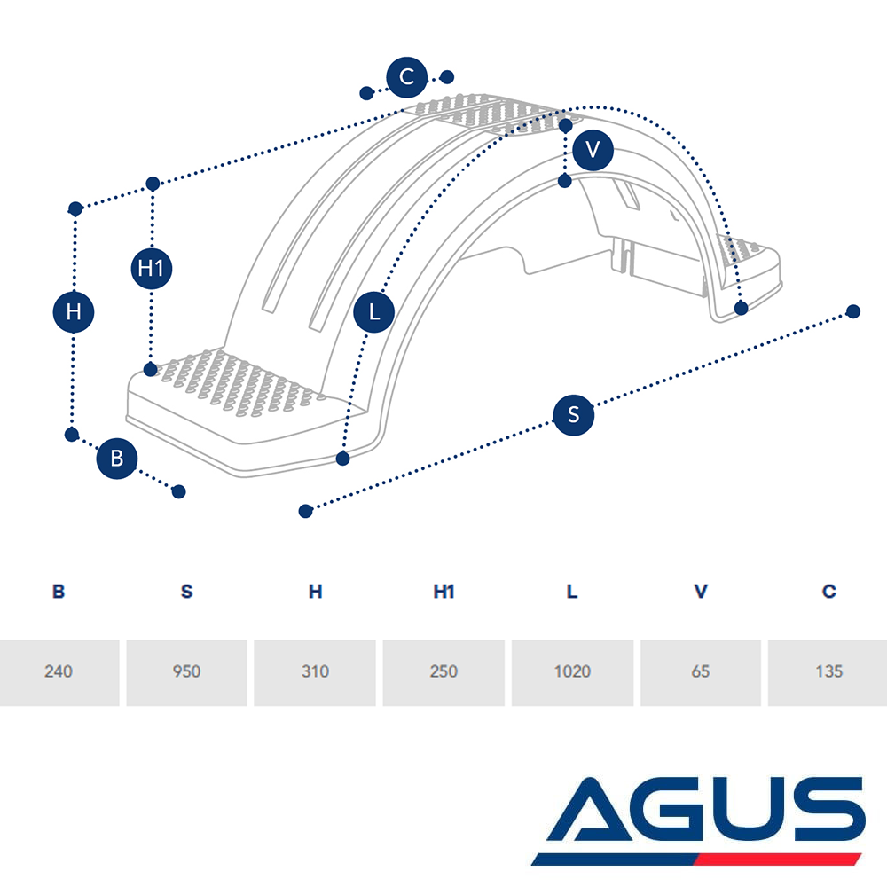 Plastik Basamaklı Römork Çamurluk 240 mm Genişlik