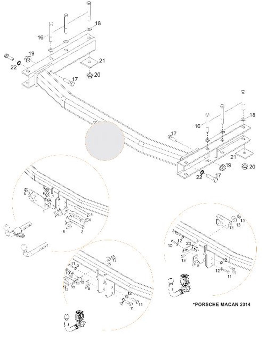 PORSCHE Macan Sökülebilir Çeki Demiri | Agus.com.tr
