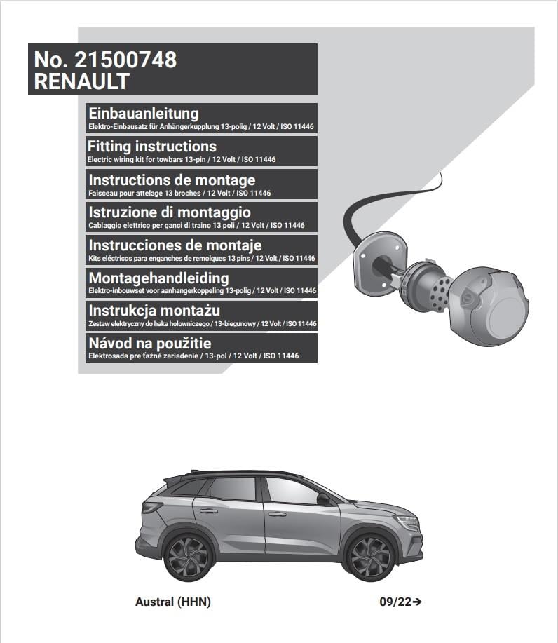 RENAULT Austral Römork Tesisatı 13P