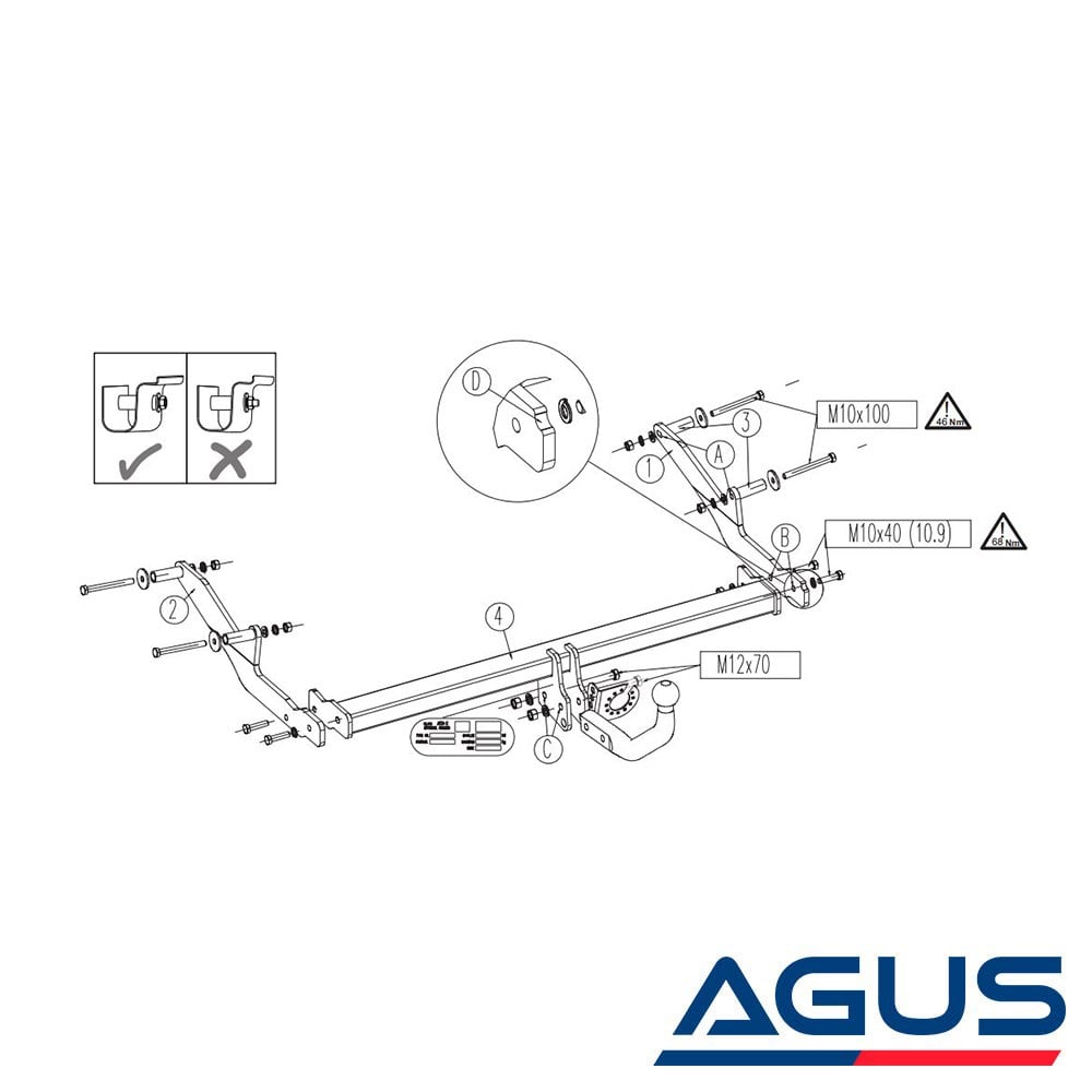 RENAULT Clio SportTourer Çeki Demiri 2012-2019 Stationwagon | Agus.com.tr