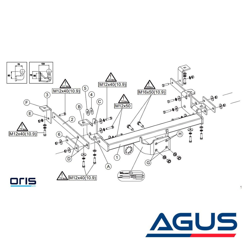 RENAULT Master Çeki Demiri 2010- Panelvan,Minibüs,Ön Çeker | Agus.com.tr