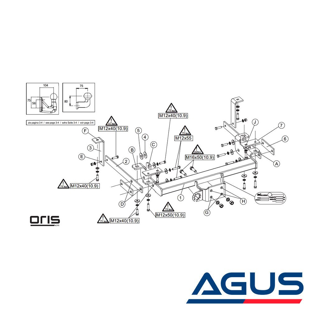 RENAULT Master Çeki Demiri 2010- Panelvan,Minibüs,Arkadan İtiş | Agus.com.tr