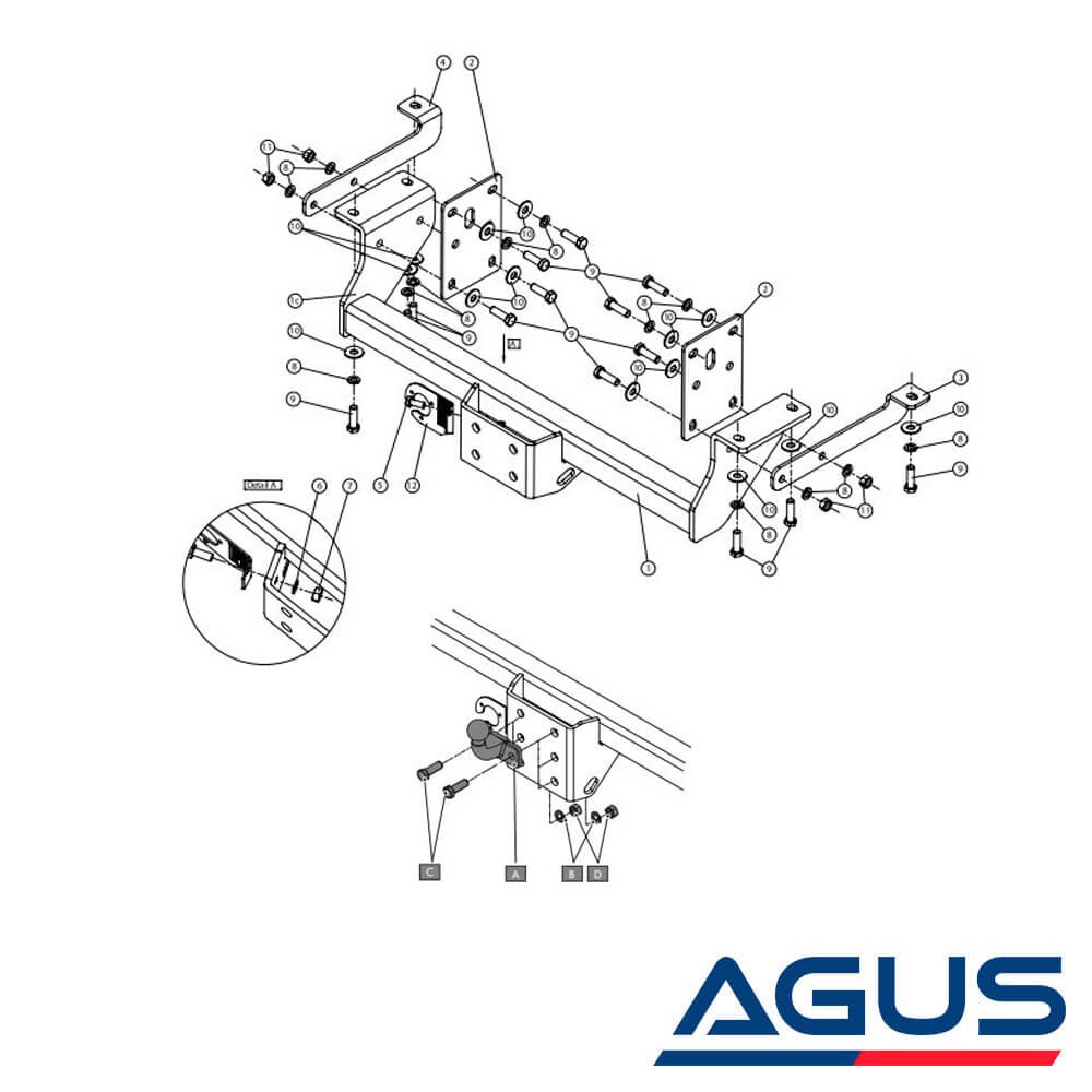 RENAULT Master Çeki Demiri 2010- Pick-up, Kamyonet Arka Tek Teker | Agus.com.tr