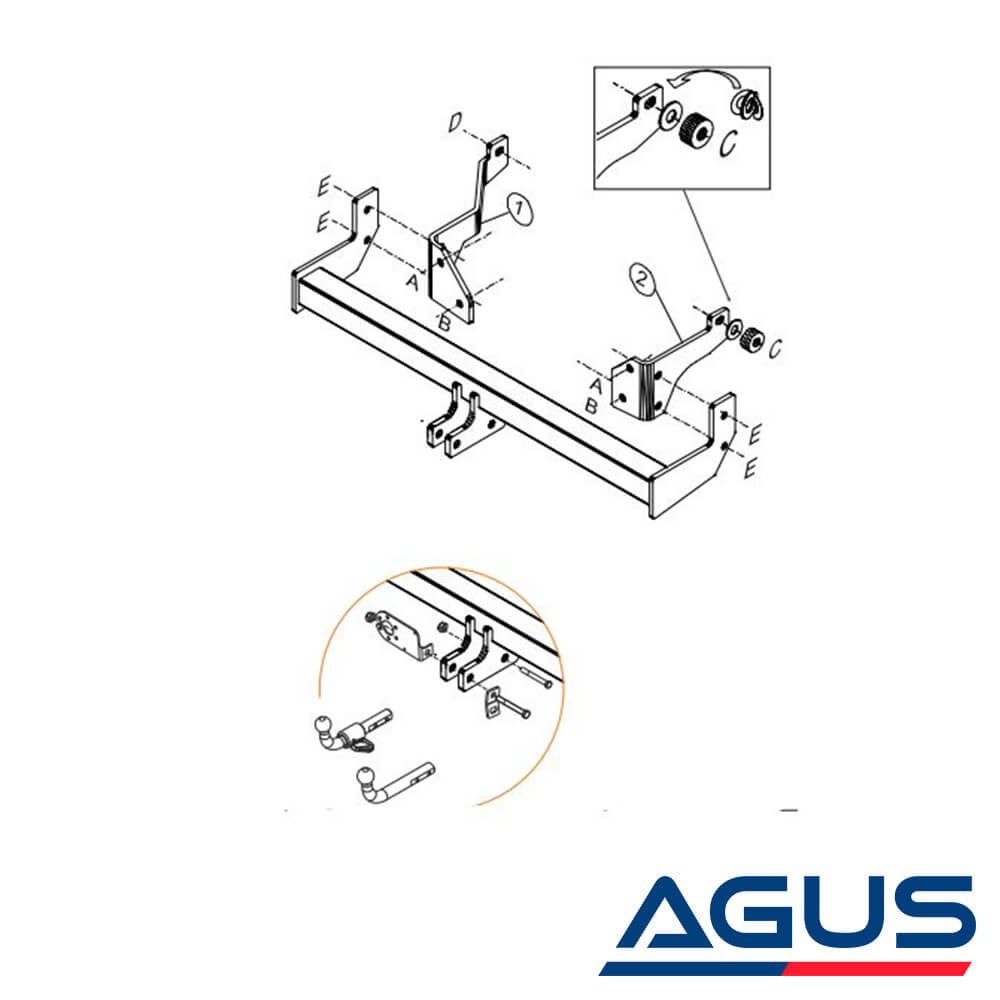 RENAULT Megane I Çeki Demiri 1996-2003 Sedan | Agus.com.tr