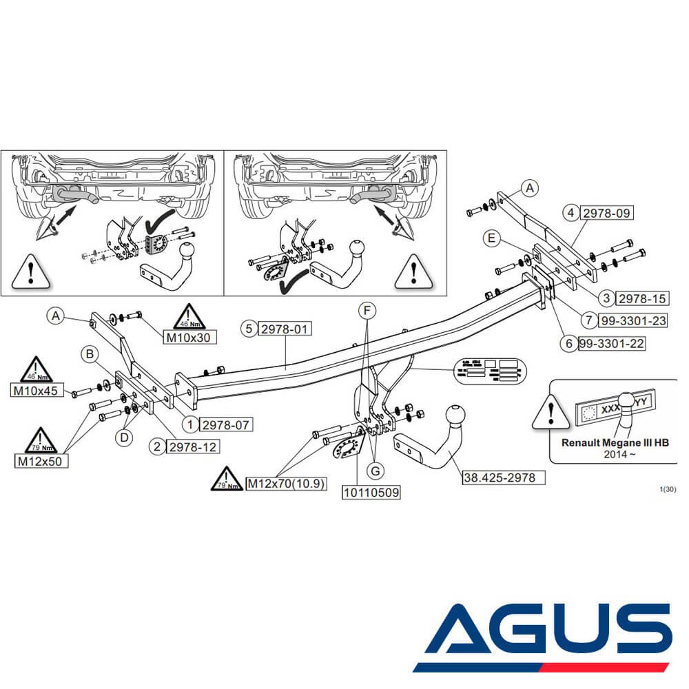 RENAULT Megane II Çeki Demiri 2003-2010 Hatchback | Agus.com.tr