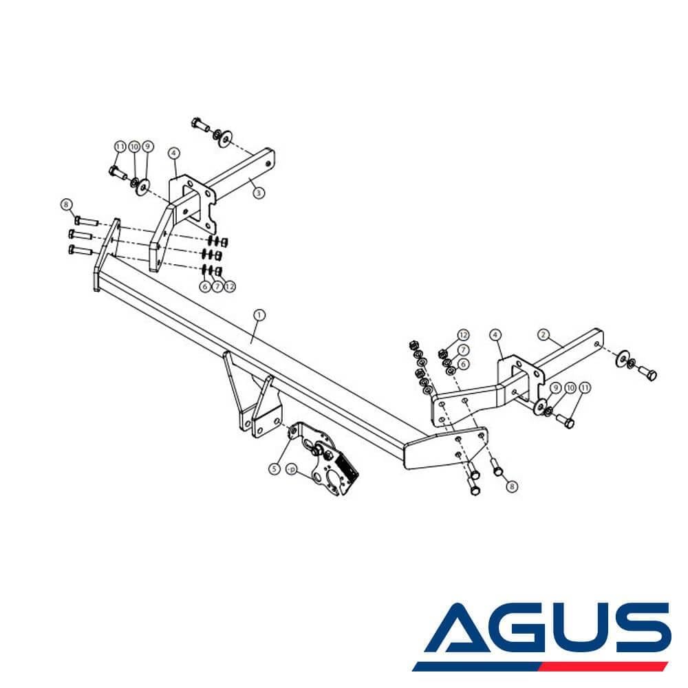 RENAULT Megane IV Çeki Demiri 2016- Hatchback | Agus.com.tr