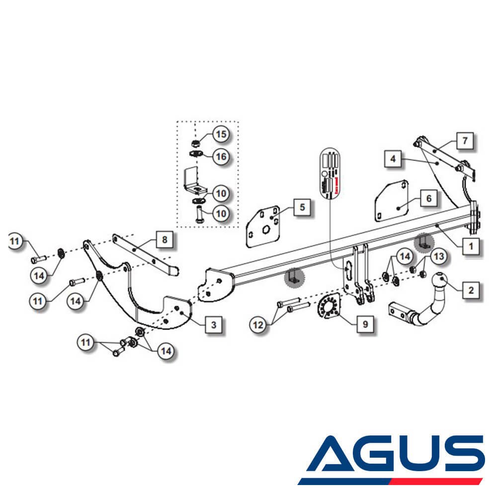 RENAULT Megane IV Çeki Demiri 2016- Sedan | Agus.com.tr