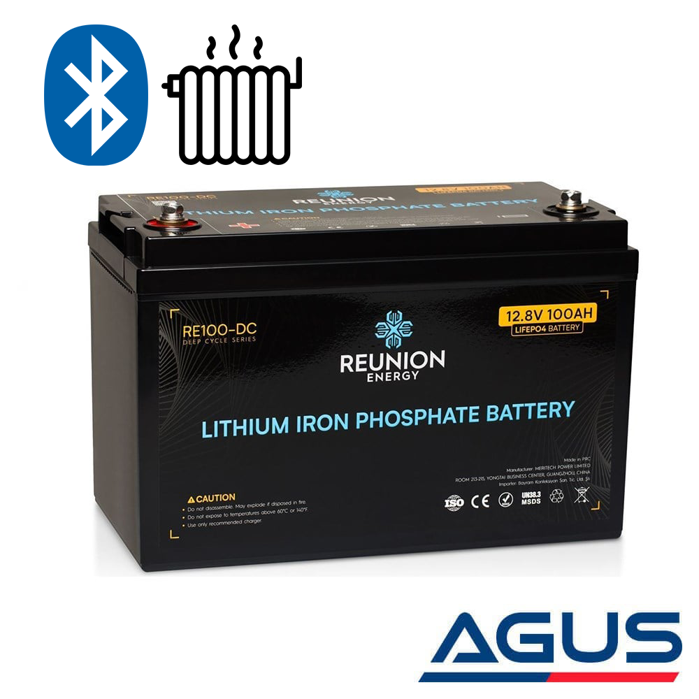 Reunion Lityum Akü 12V 100AH Bluetooth - Isıtma Özellikli
