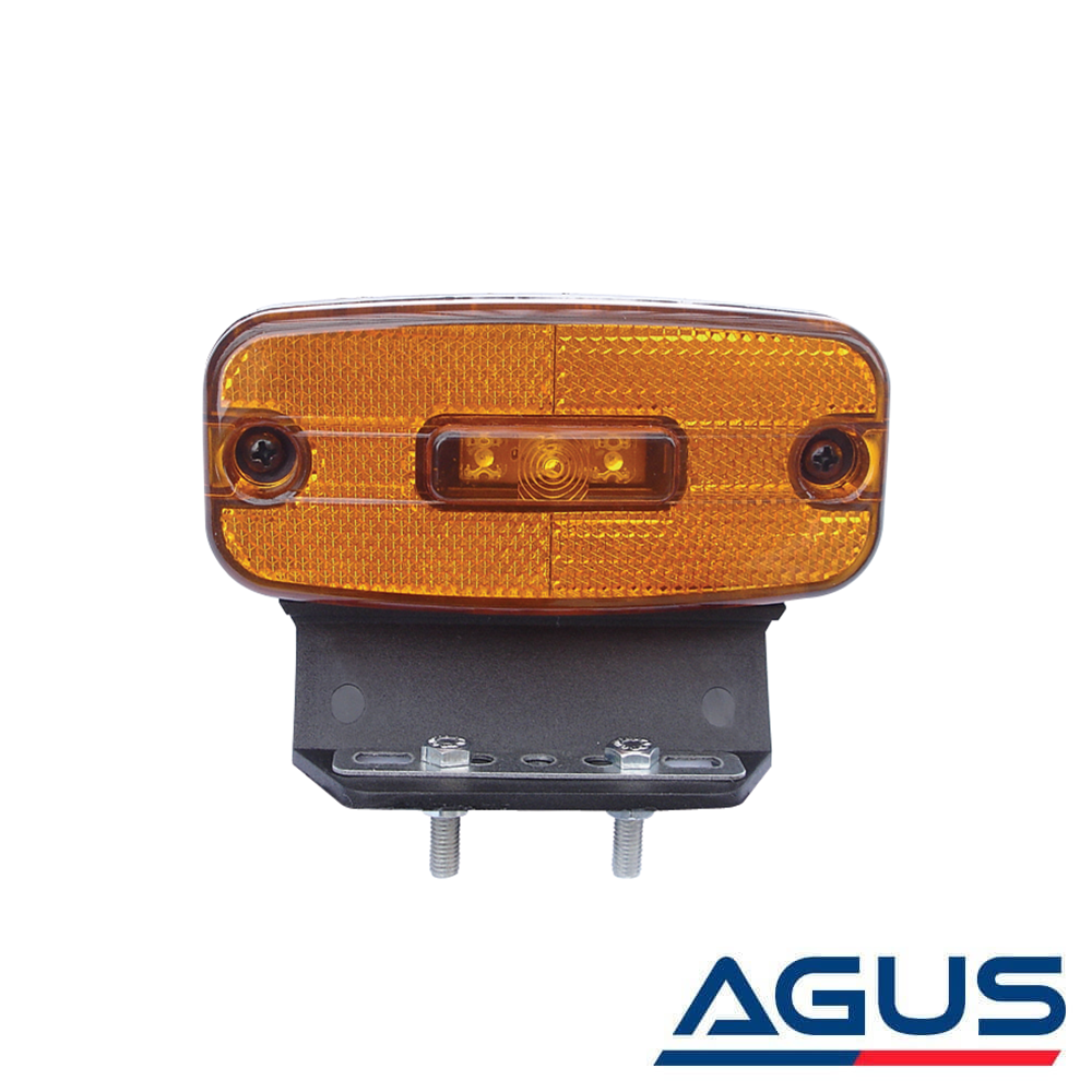 Römork & Karavan Yan Etek Aydınlatma Lambası Led Sarı Braketli 12 Volt