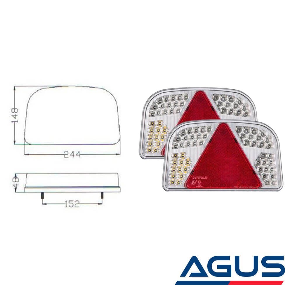 Römork ve Karavan Led Stop Lambası 12 Volt | Agus.com.tr