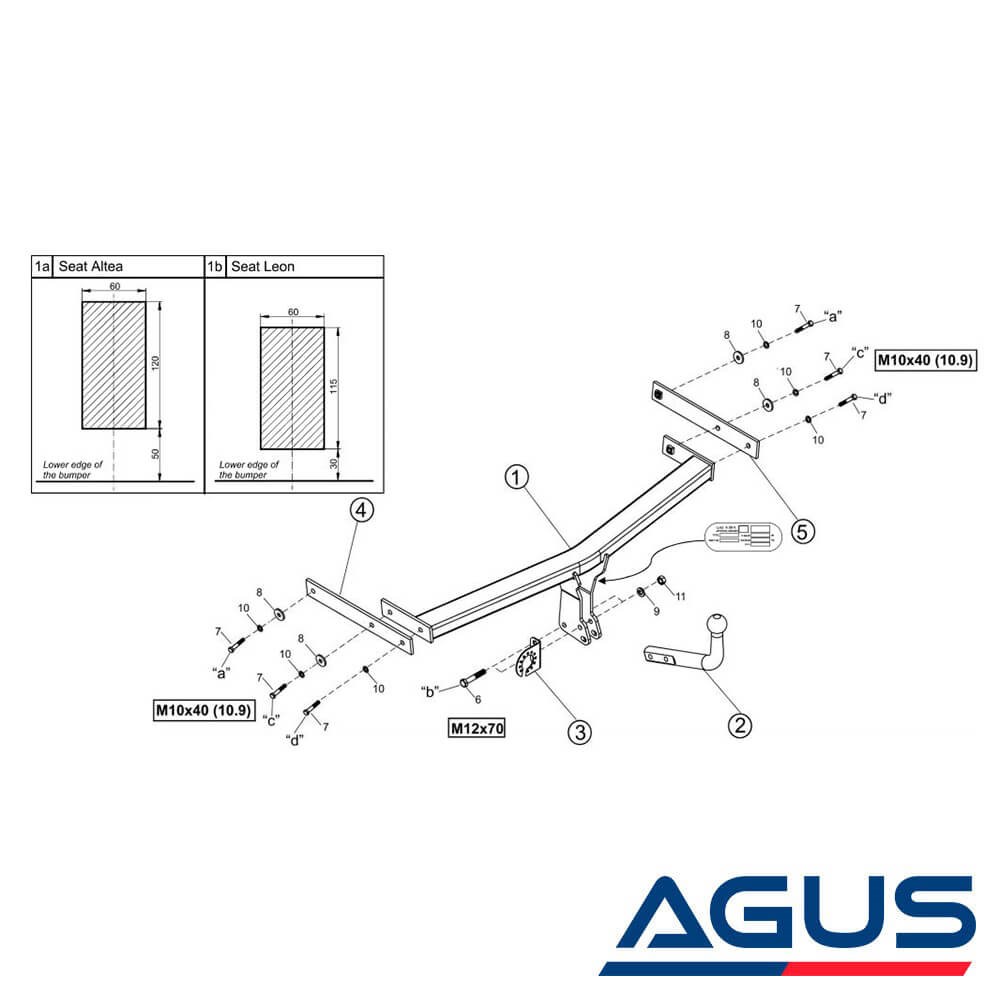 SEAT Altea Çeki Demiri 2004-2015 | Agus.com.tr