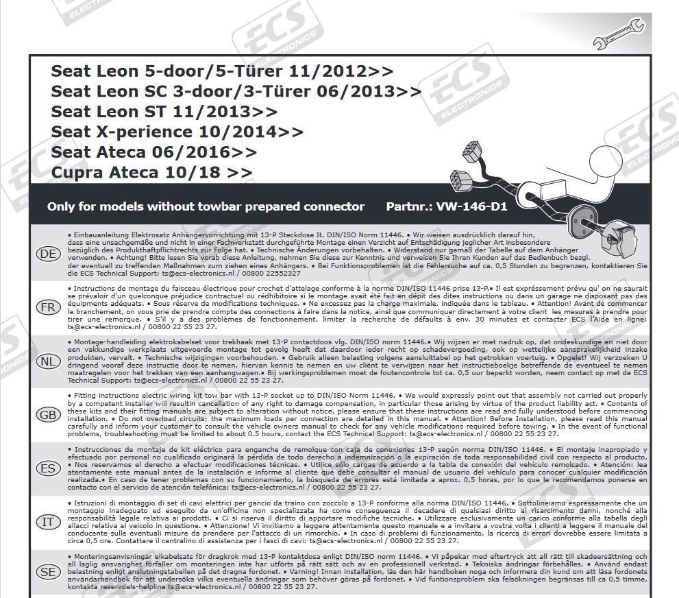 SEAT Ateca Römork Tesisatı 13P