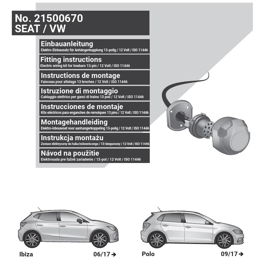 SEAT Ibiza 2024- Römork Tesisatı 13P