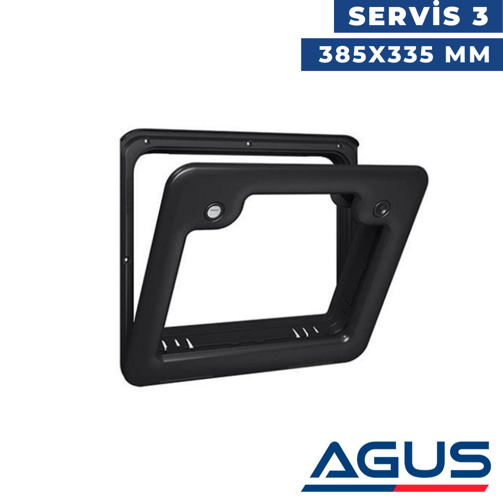 Servis Kapısı 3 385x335 mm Siyah 