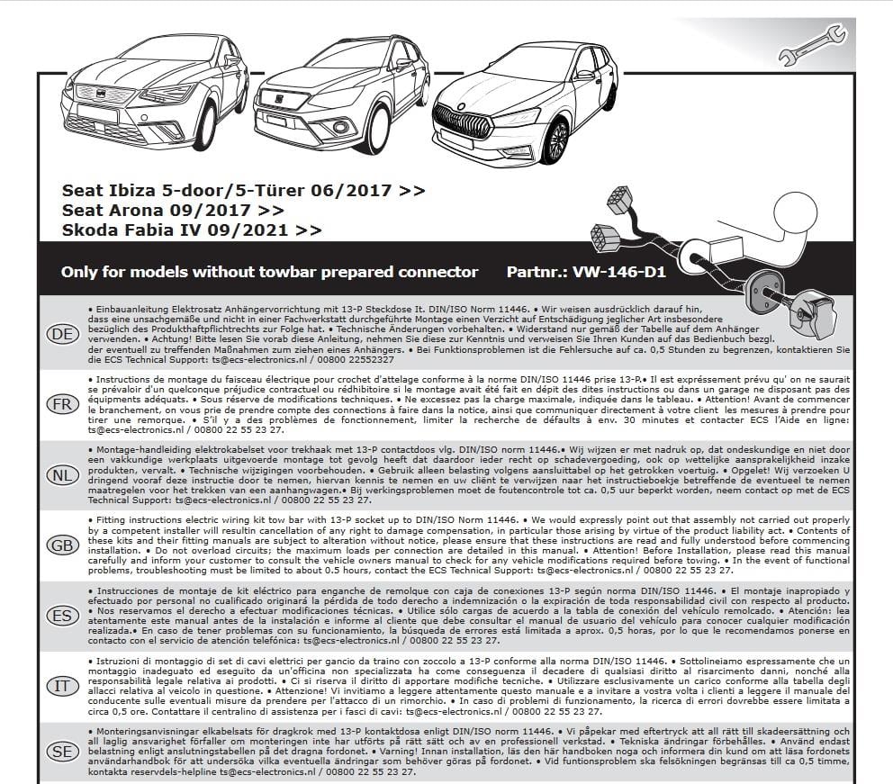 SKODA Fabia 2021- Römork Tesisatı 13P
