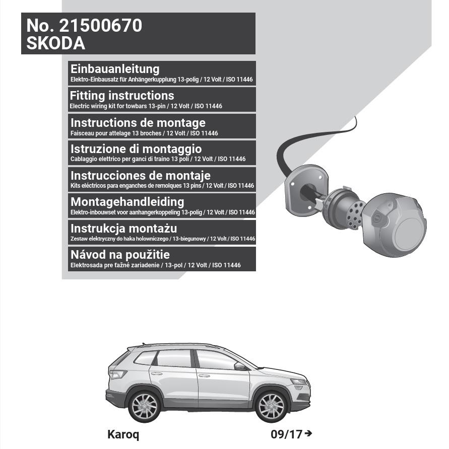 SKODA Karoq 2024- Römork Tesisatı 13P
