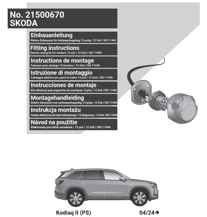 SKODA Kodiaq 2024- Römork Tesisatı 13P
