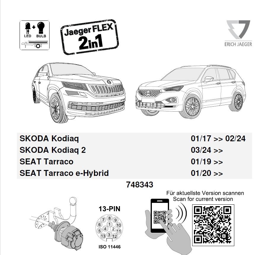 SKODA Kodiaq 2024- Römork Tesisatı 13P
