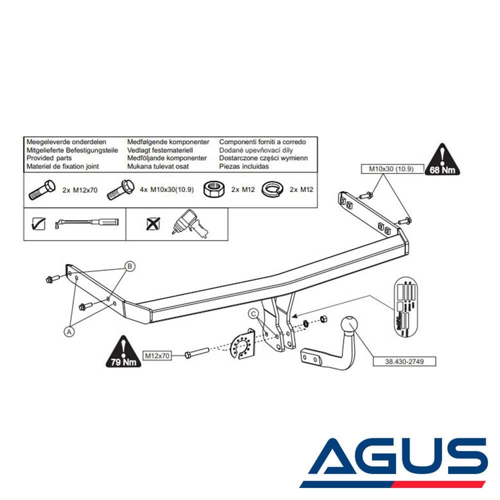 SKODA Octavia I Çeki Demiri 1996-2010 Sedan,Hatchback, Stationwagon | Agus.com.tr