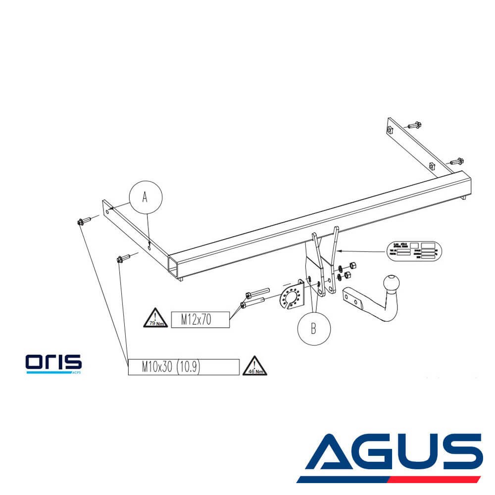 SKODA SuperB Çeki Demiri 2009-2015 Sedan,Hatchback,Stationwagon | Agus.com.tr