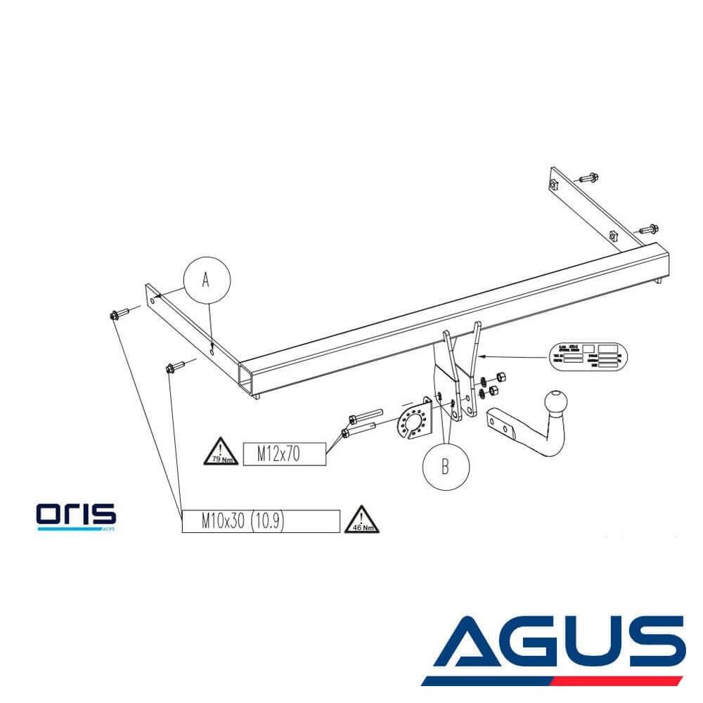 SKODA SuperB Çeki Demiri 2015- Sedan,Hatchback,Stationwagon | Agus.com.tr