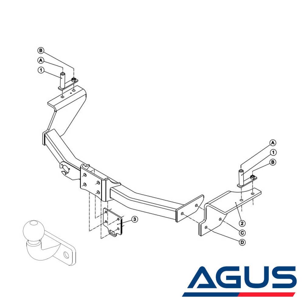SSANGYONG Actyon Sports Çeki Demiri Pick-Up, Kamyonet | Agus.com.tr