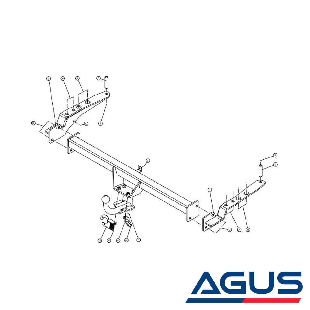 SUBARU Forester Çeki Demiri 1997-2002 | Agus.com.tr