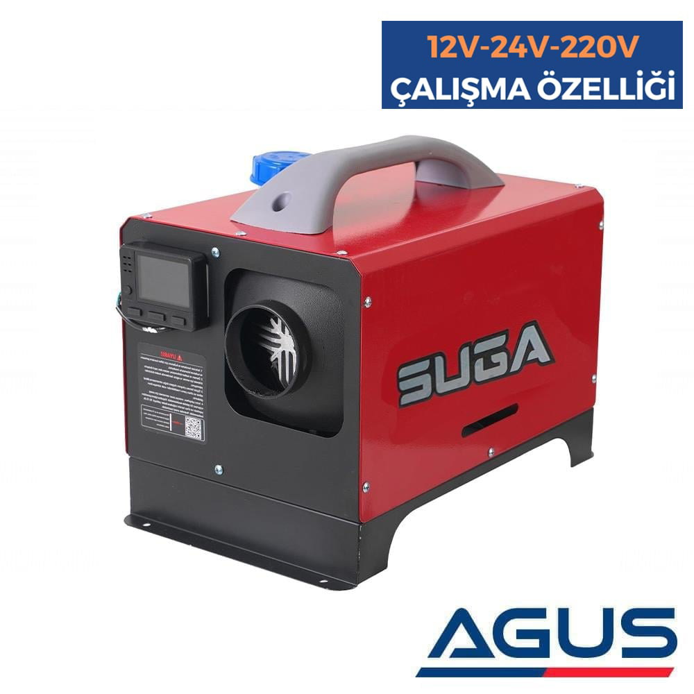 SUGA 12V/24V/220V 5KW Çanta Tipi Portatif Dizel Isıtıcı