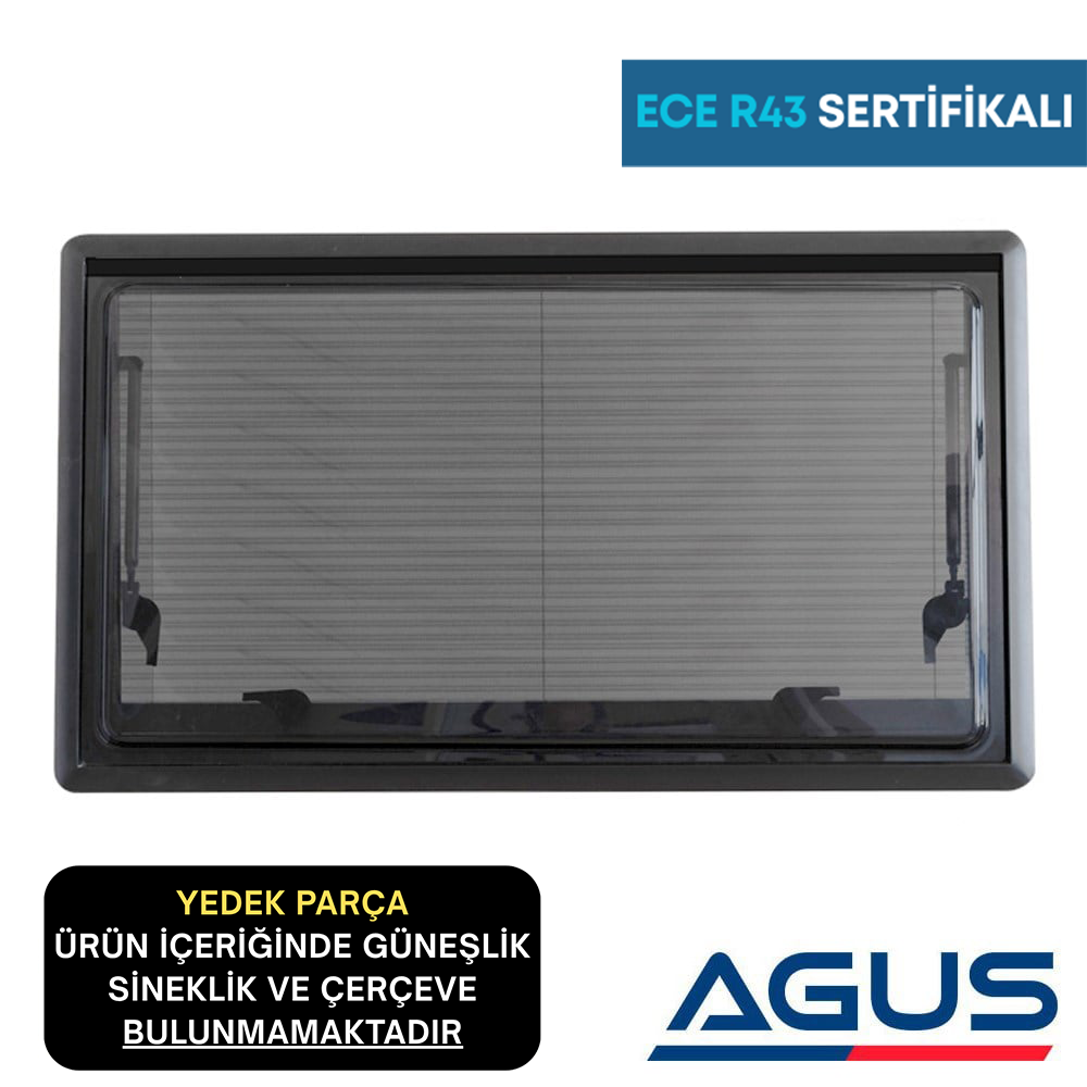 SUGA Amortisörlü Karavan Cam Pencere 90cm x 50cm - Yedek Parça