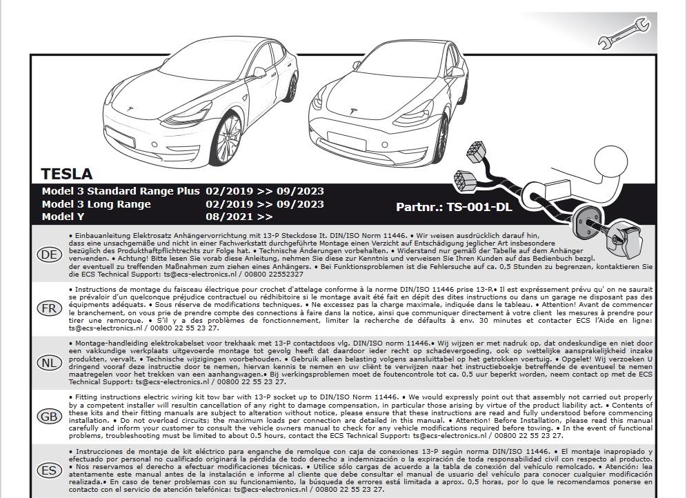 TESLA Model Y Römork Tesisatı 13P