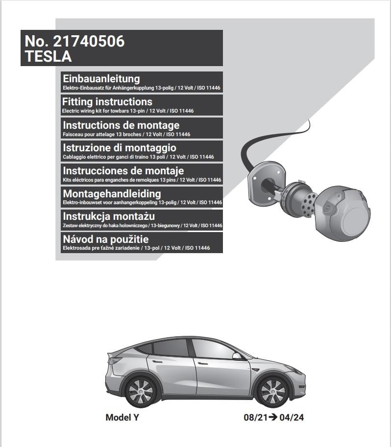 TESLA Model Y Römork Tesisatı 13P