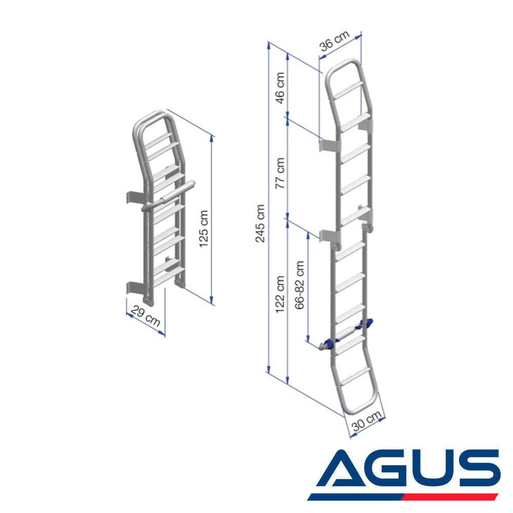 Thule Ladder 10 Basamaklı Katlanabilir Çiftli Karavan Merdiveni