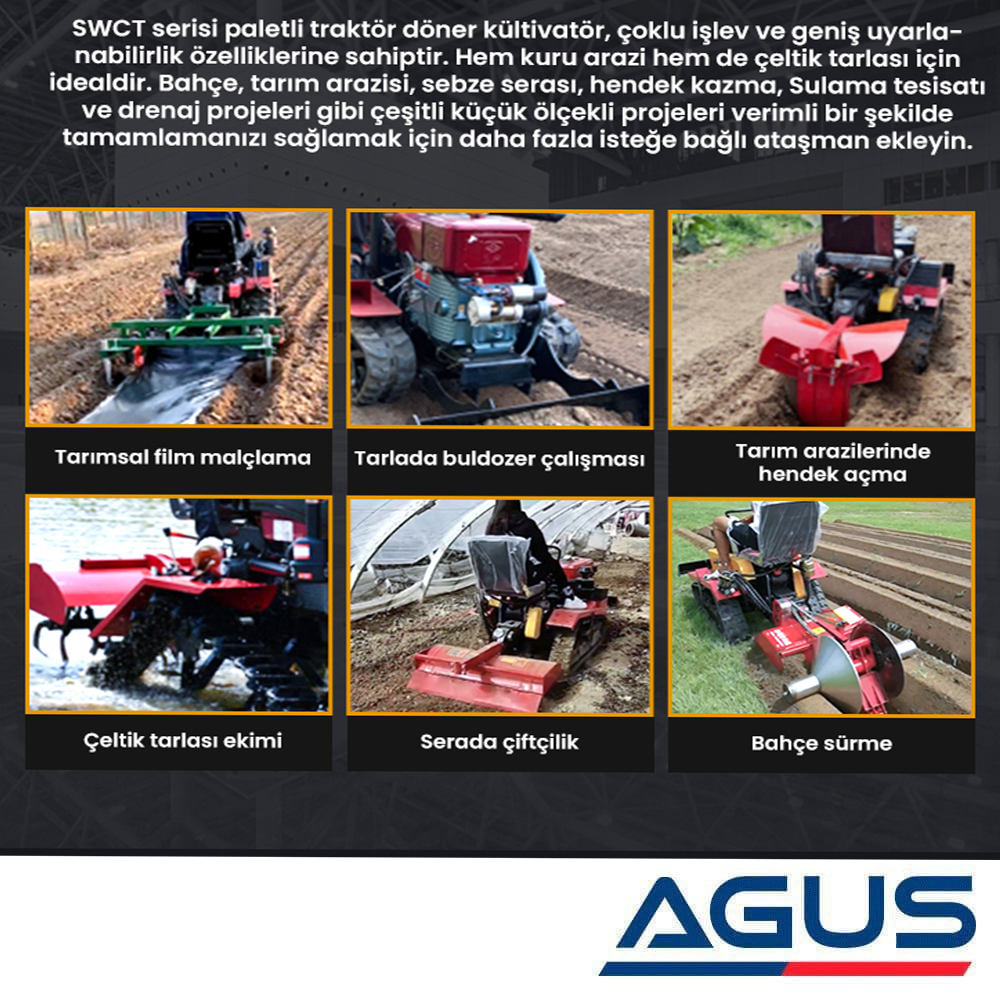 TowGo Çok Fonksiyonlu Paletli Mini Traktör 25 HP