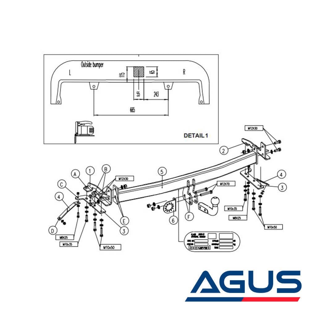 TOYOTA Corolla Çeki Demiri 2002-2007 E12 Sedan | Agus.com.tr