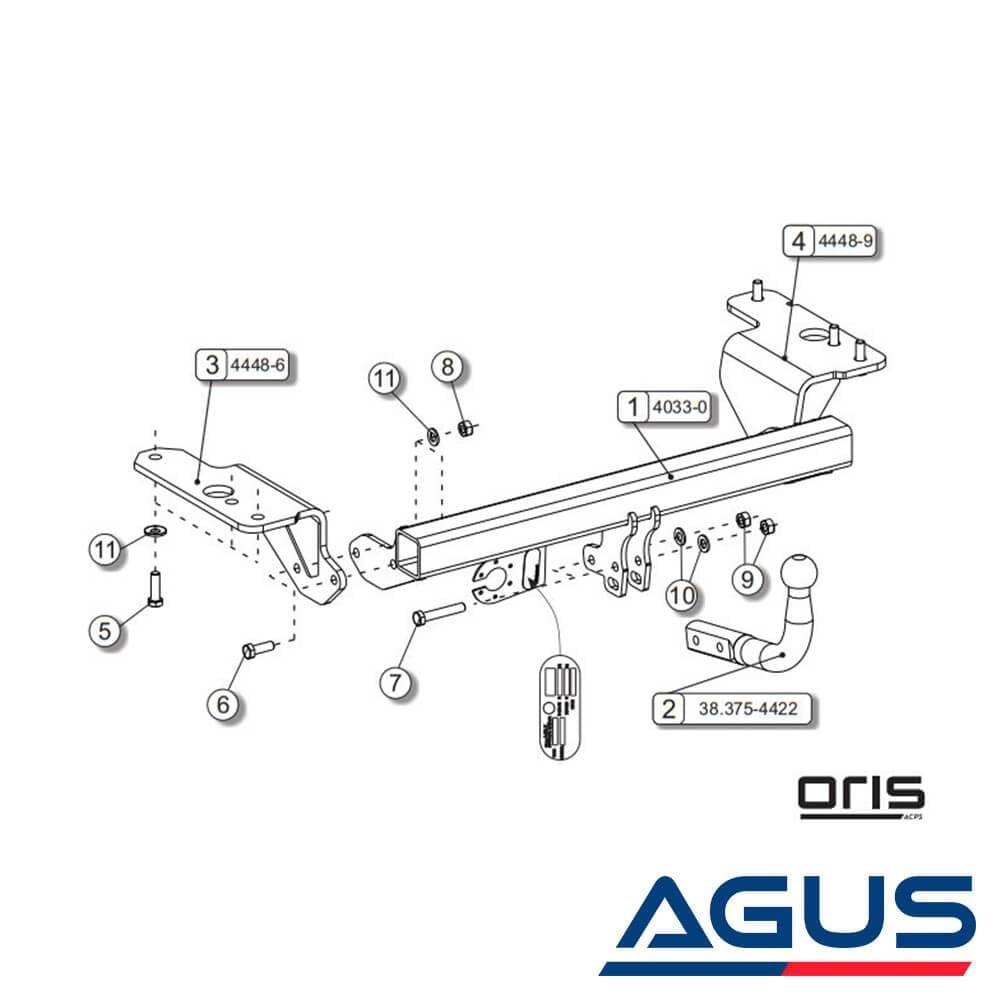 TOYOTA Corolla Çeki Demiri 2007-2019 E15, E18 Sedan | Agus.com.tr