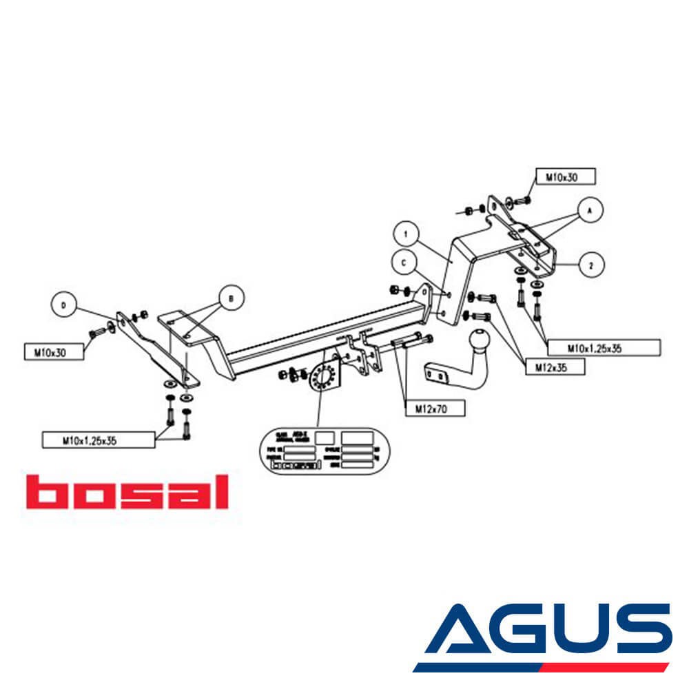 TOYOTA Yaris Çeki Demiri 1999-2005 | Agus.com.tr