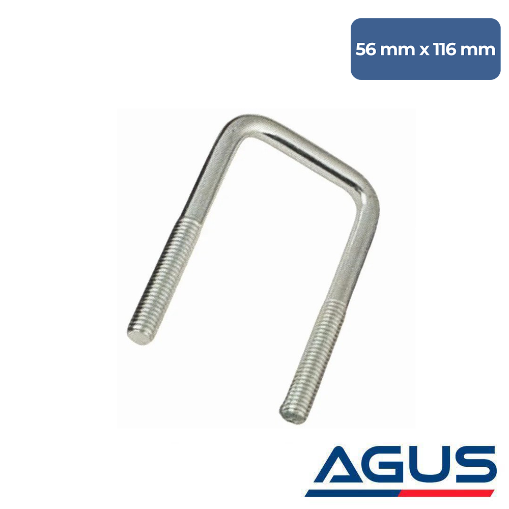 U-Bolt Bağlantı Kelepçesi M12 x 56 mm x 116 mm