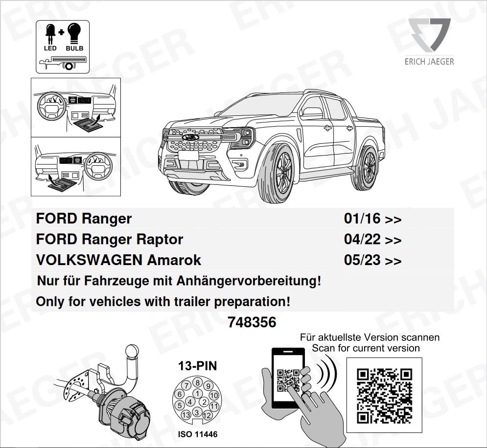 Volkswagen Amarok 2023- Römork Tesisatı 13P