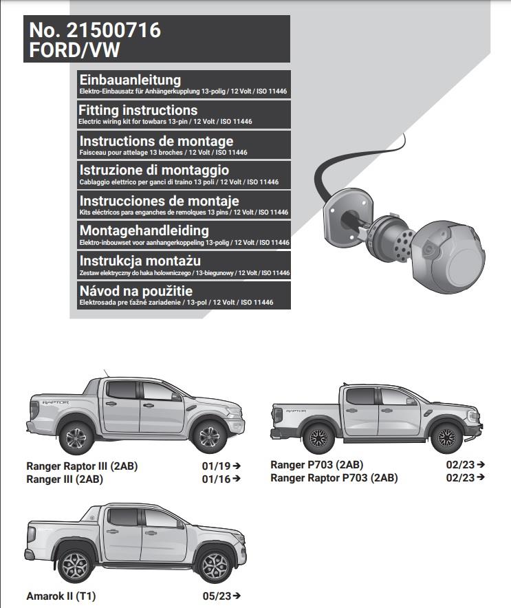Volkswagen Amarok 2023- Römork Tesisatı 13P