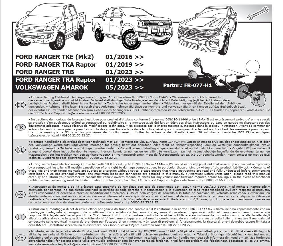 Volkswagen Amarok 2023- Römork Tesisatı 13P