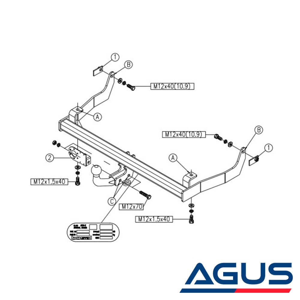 VOLKSWAGEN Caddy II Çeki Demiri 1995-2003 | Agus.com.tr