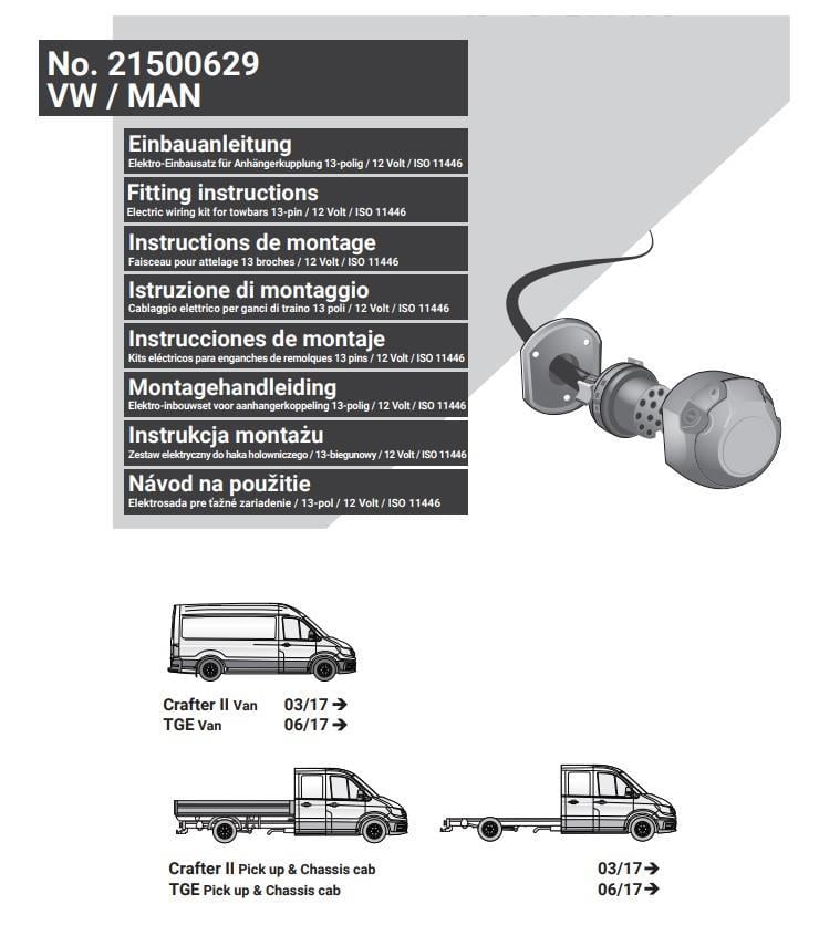 VOLKSWAGEN Crafter 2017- Römork Tesisatı 13P