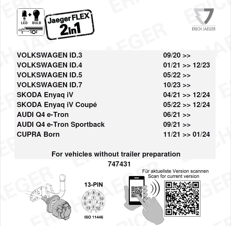 VOLKSWAGEN ID.4 Römork Tesisatı 13P