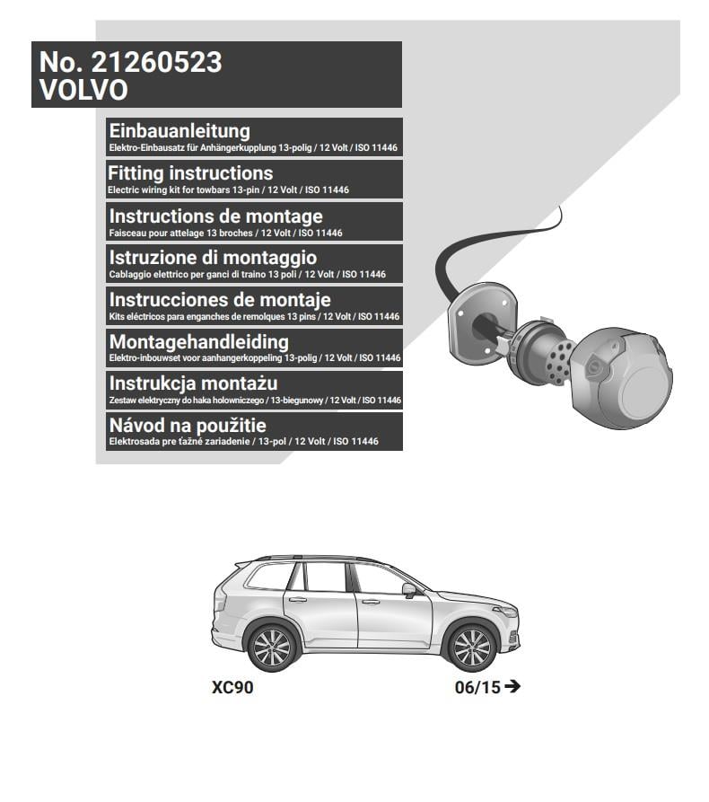 VOLVO XC90 2015- Römork Tesisatı 13P