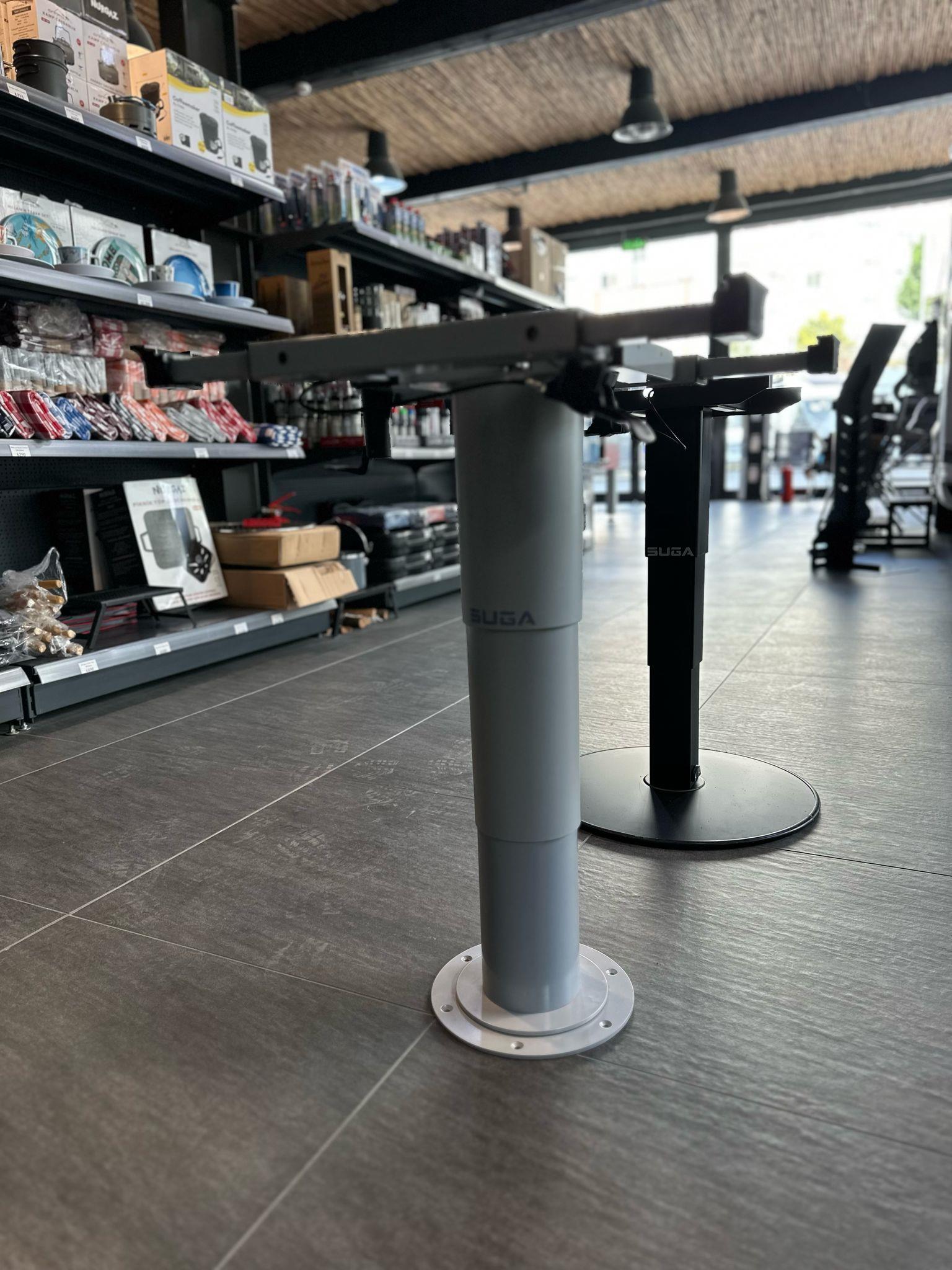 Zemine Vidalanabilir Yükseklik Ayarlı Teleskobik Karavan Masa Ayağı