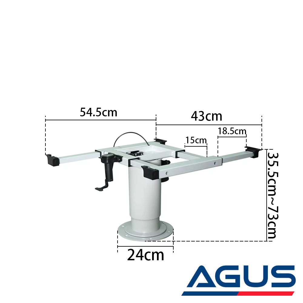 Zemine Vidalanabilir Yükseklik Ayarlı Teleskobik Karavan Masa Ayağı