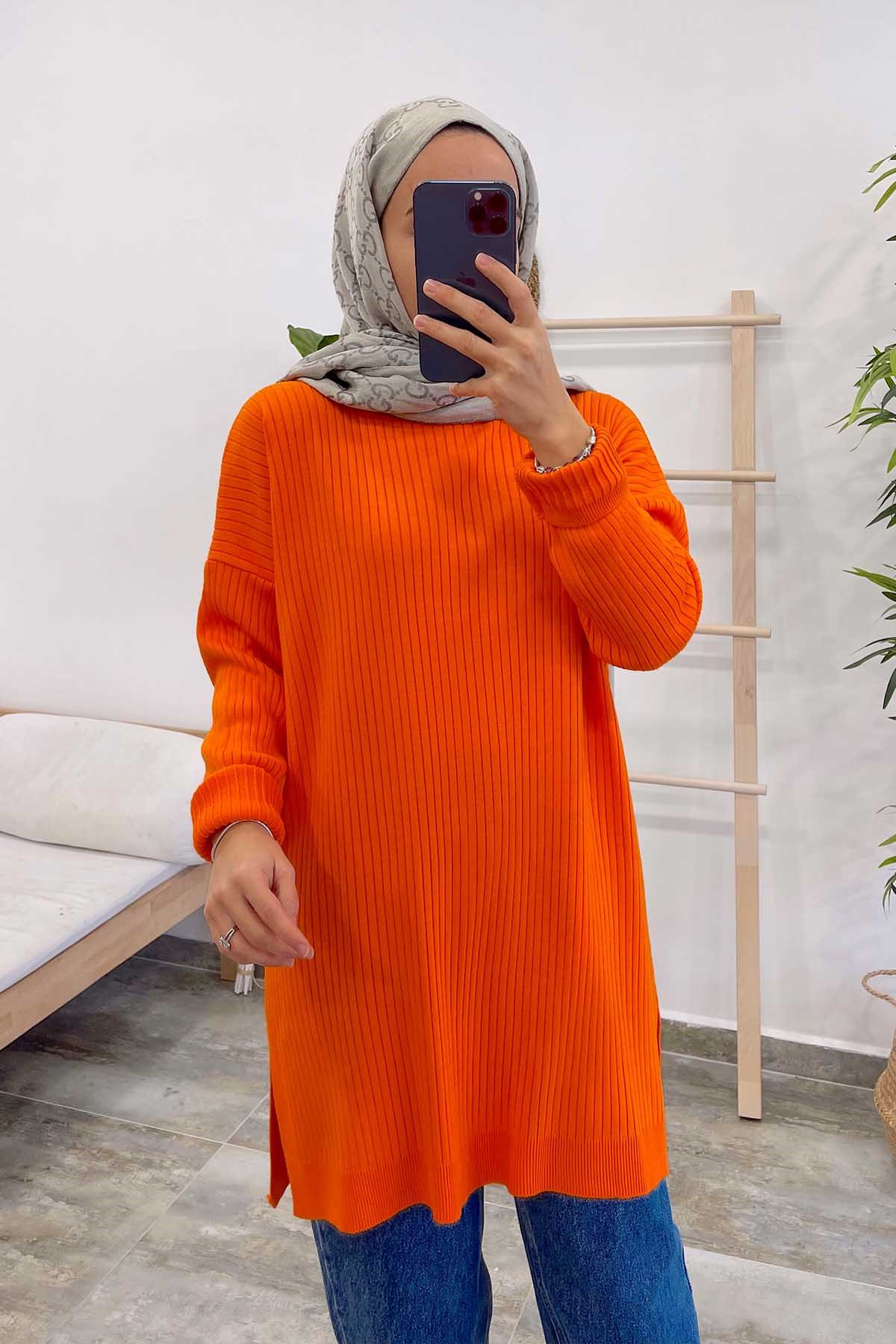 Anje Triko Tunik - Turuncu