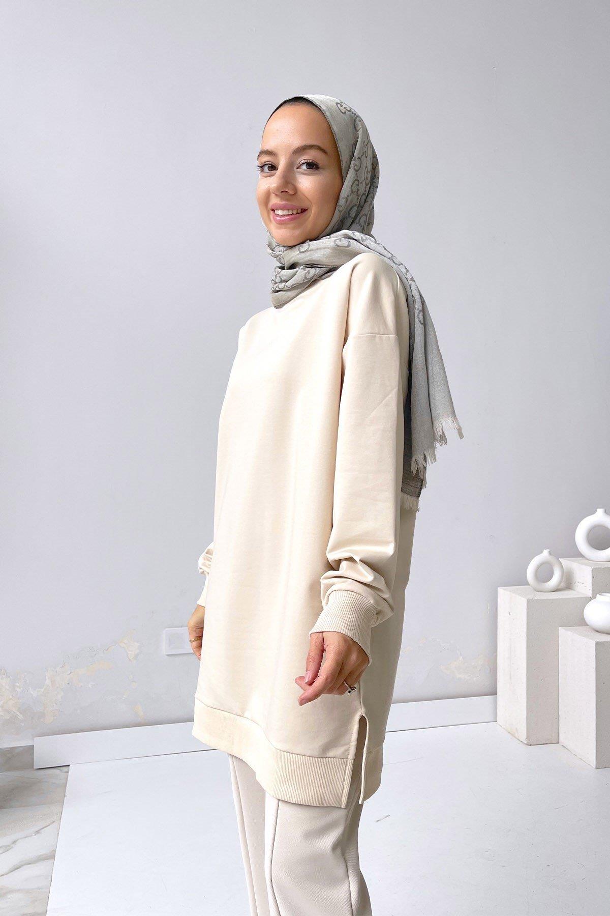 Basic Sweatshirt - Bej