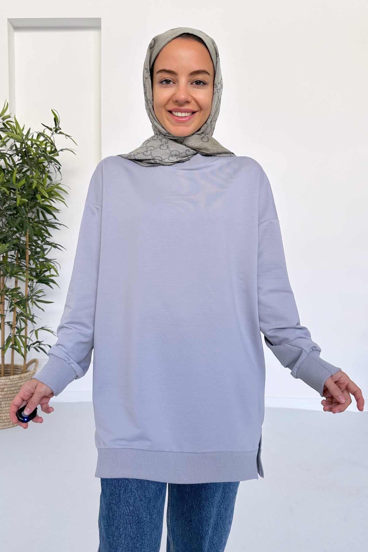 Basic Sweatshirt - Gri