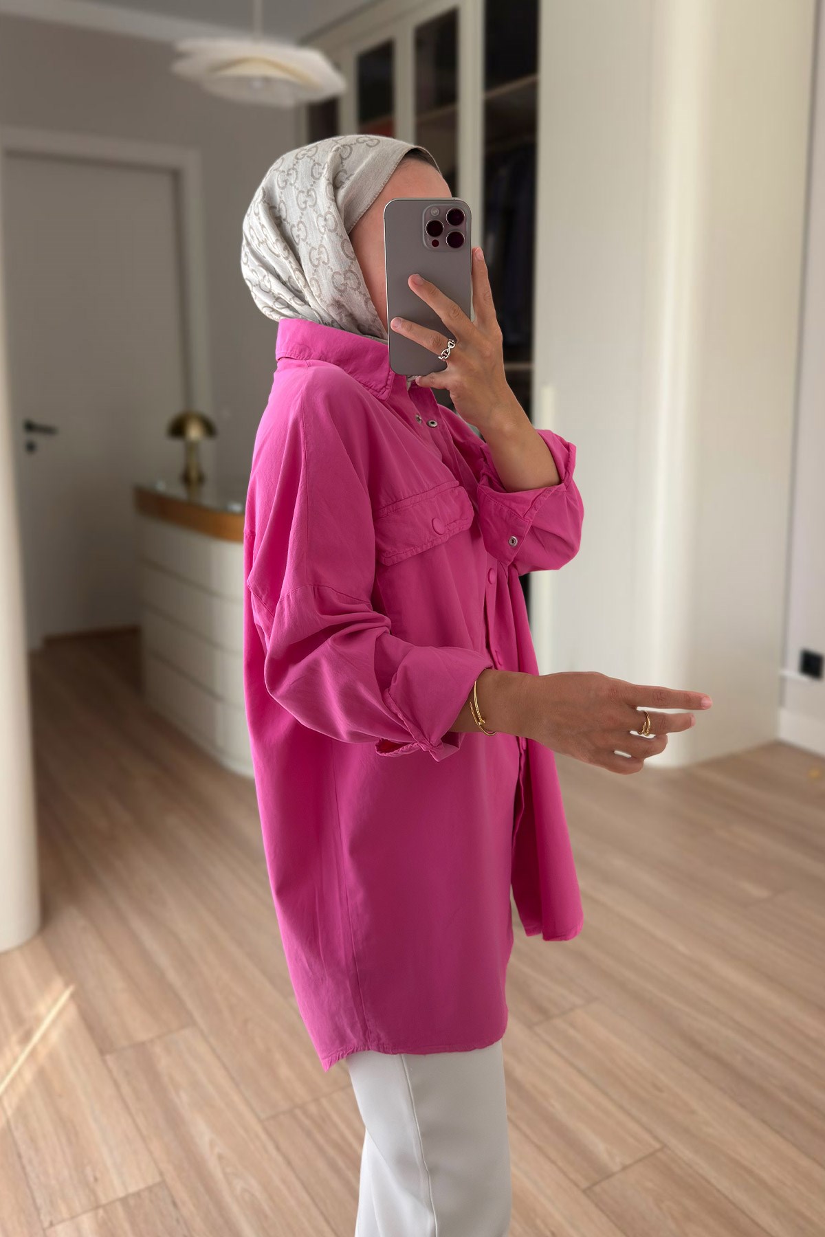 İnce Soft Gömlek - Fuşya
